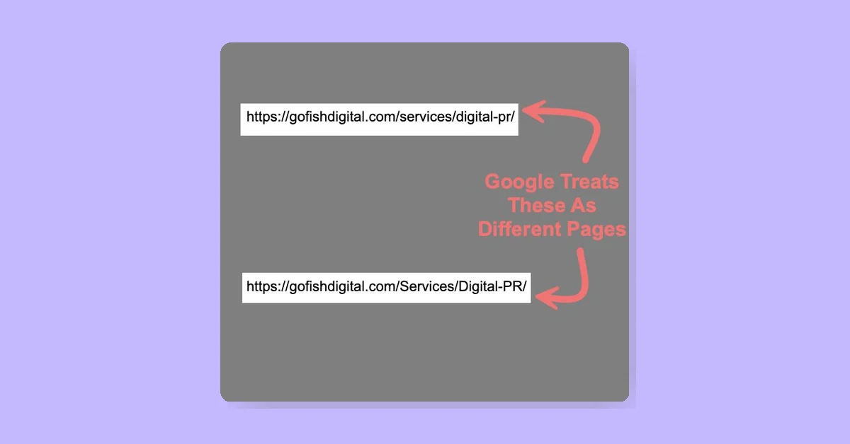 Google Treats Uppercase and Lowercase URLs as Different Pages, Avoid Duplicate Content