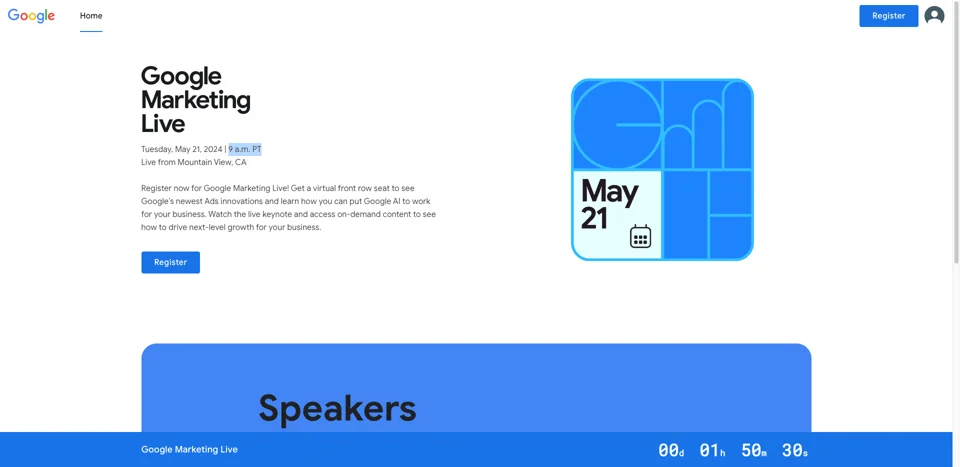 Join Google Marketing Live in 2 hours: Explore Game-Changing Ad Innovations & AI for Businesses﻿