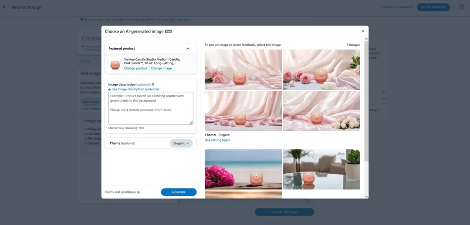 Sponsored Display campaigns in US can access AI image generation