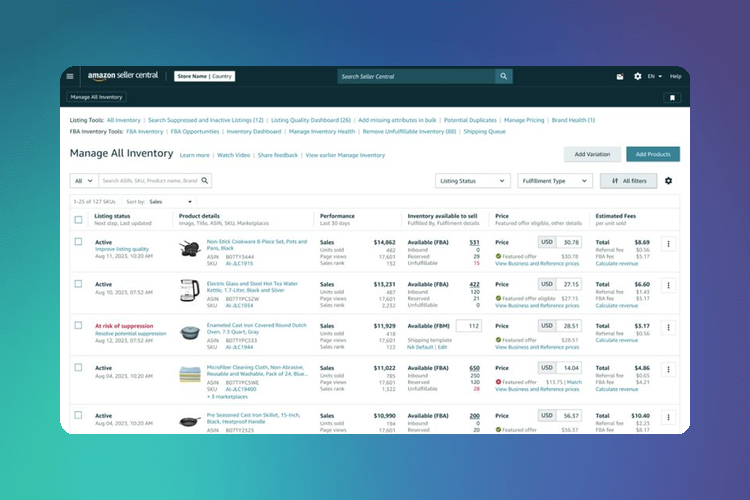 Amazon's New 'Manage All Inventory' Experience: Improved Features for Marketers