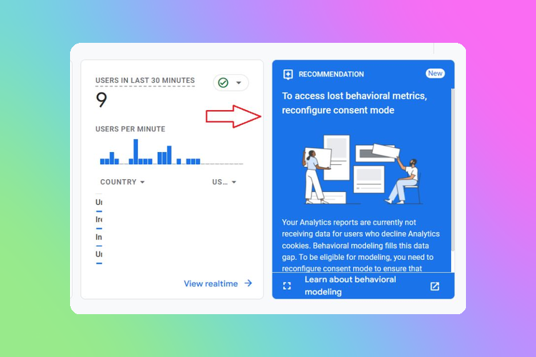 Google is encouraging Users to Enable Behavioural Modeling in GA4
