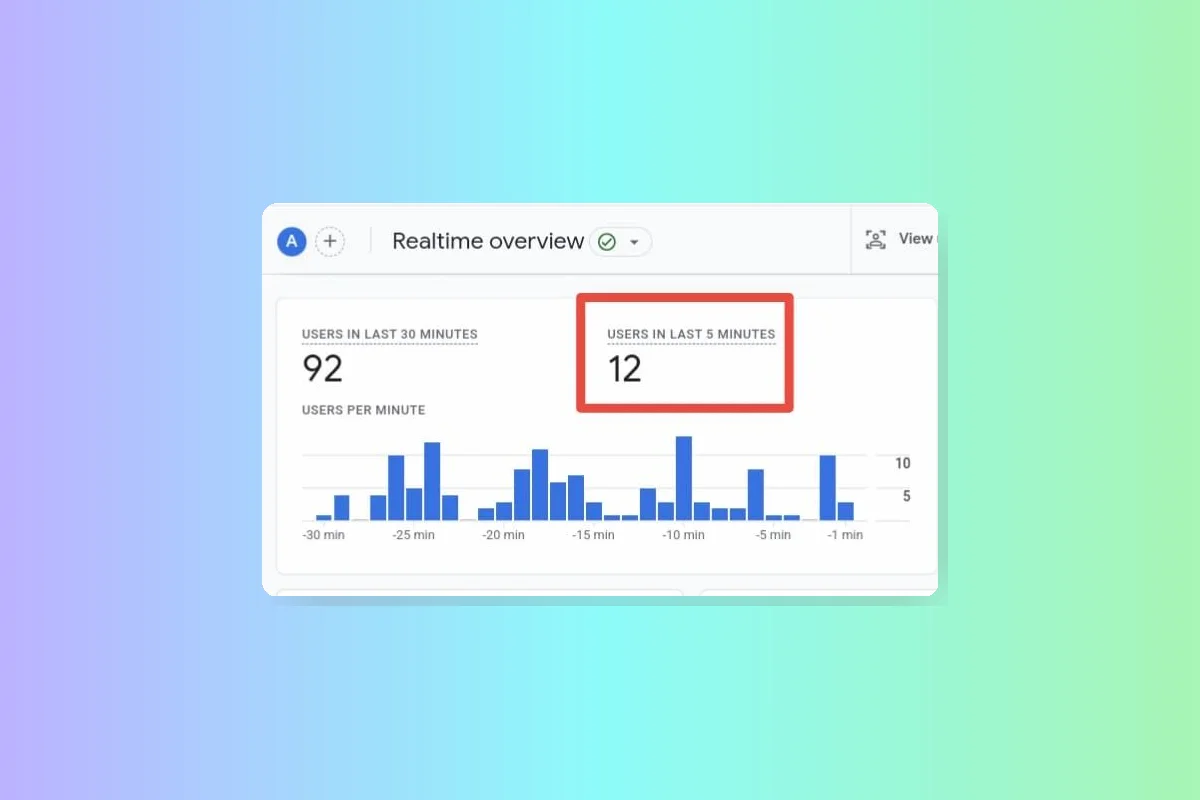 New Active User Indicator Added to GA4 Real-Time Dashboard