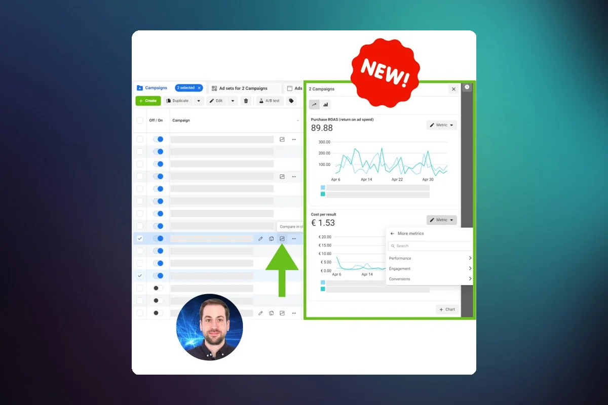 'Compare in Chart' Feature Now Available in Meta Ads Manager