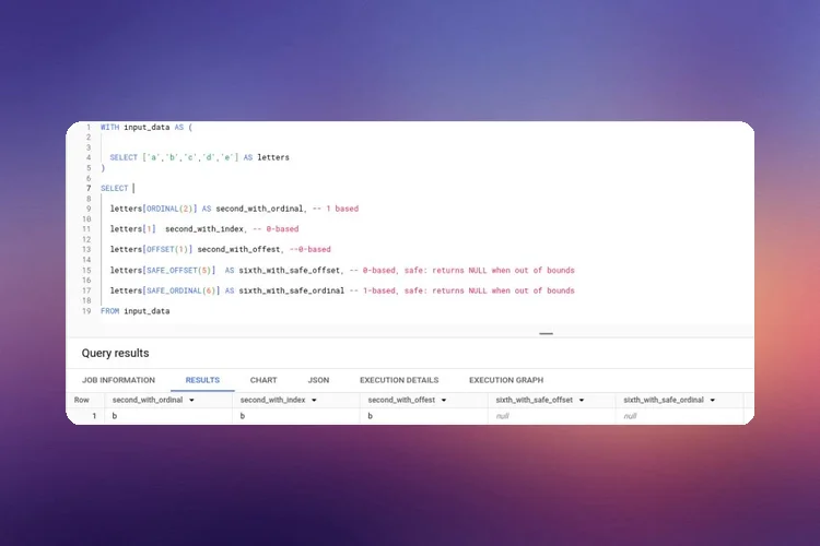 3 Ways to Access Elements in BigQuery Array: Index, OFFSET, and ORDINAL
