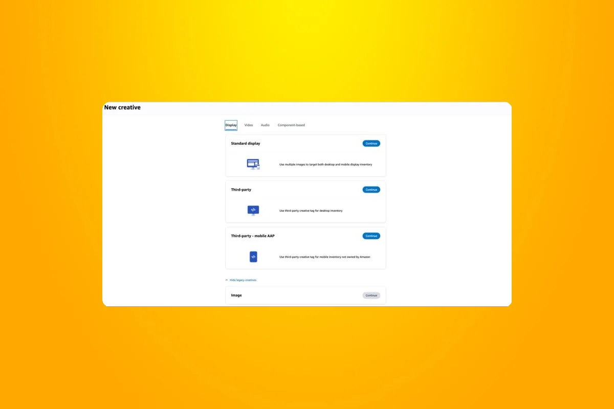 Amazon DSP Update: Interface Facelift, Integration of Standard Display Types