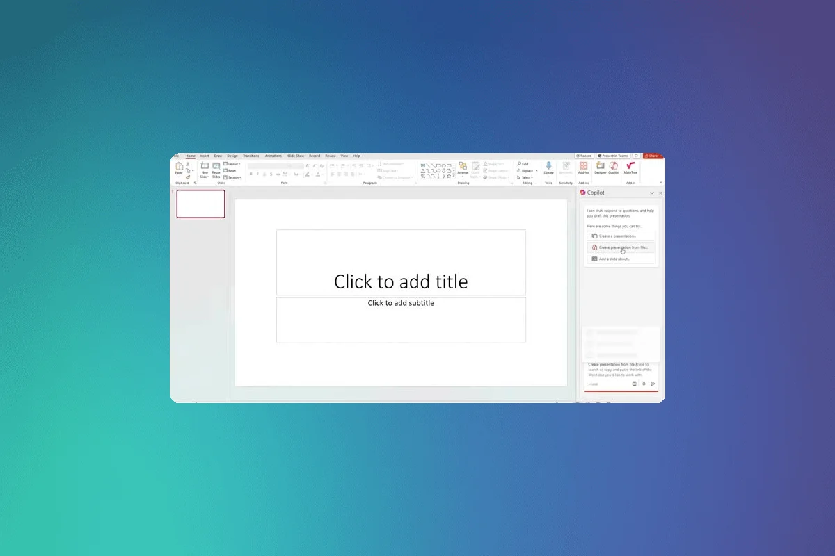Create Presentations in Seconds with New Copilot for Office Update