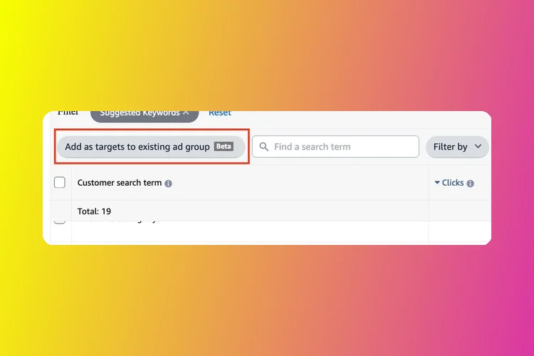 Amazon Ads: 'Add as Targets to Existing Ad Group' Feature Now Allows Easier Keyword Targeting