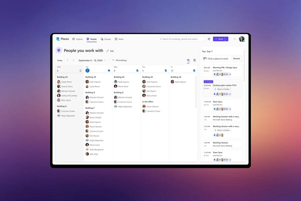 Introducing Microsoft Places: AI-Powered App for Flexible Work Coordination