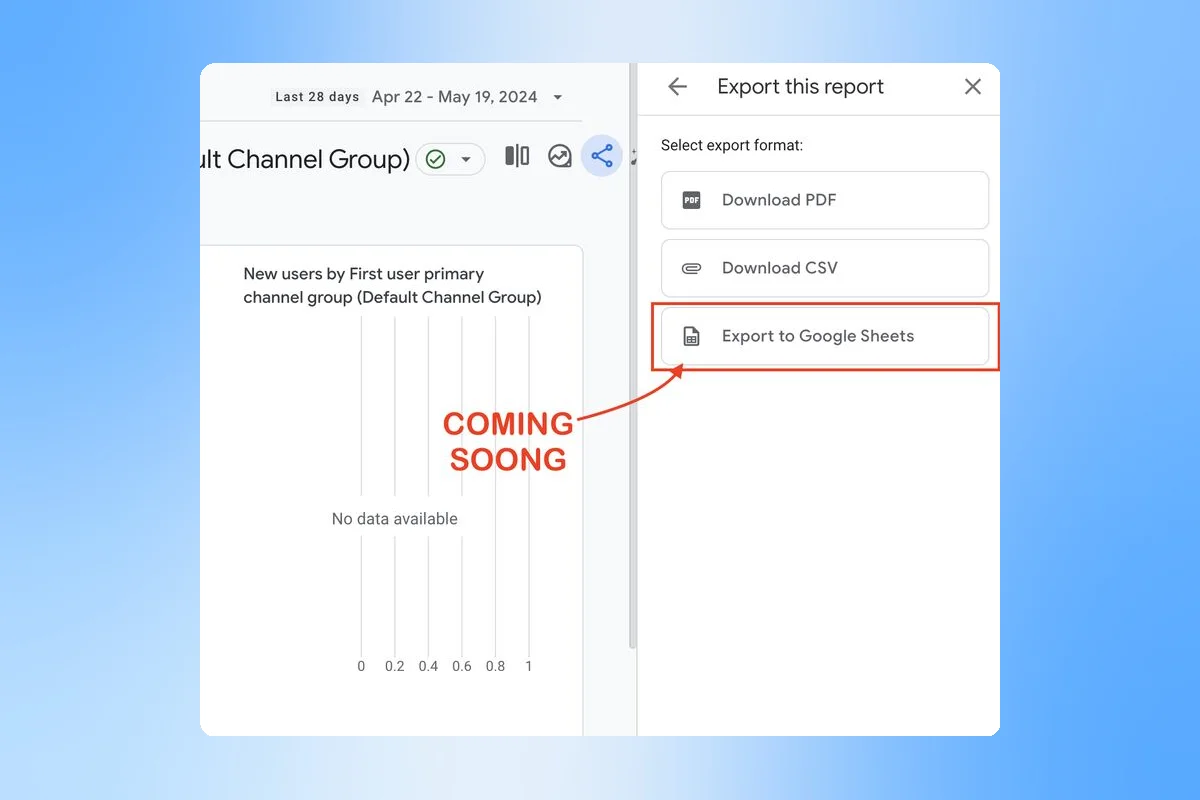 GA4 Introduces Direct Data Export to Google Sheets