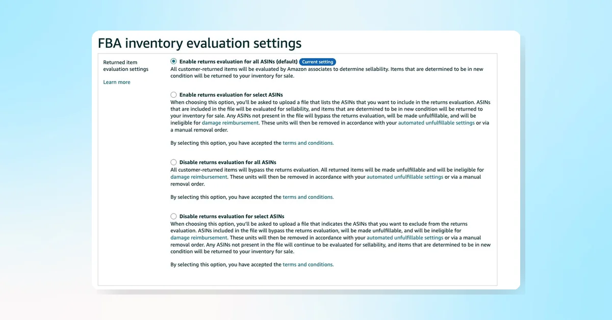 Amazon Launches Returns Evaluation Feature to Save Sellers Money