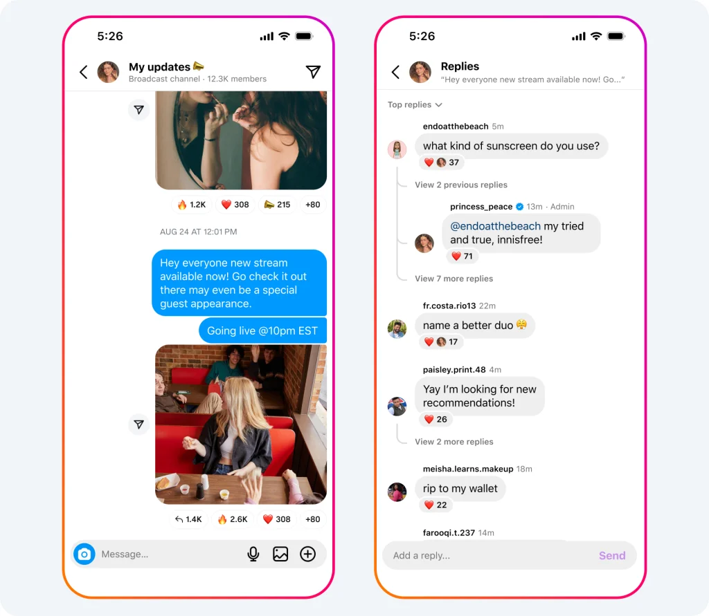 Two-Way Conversations with Replies