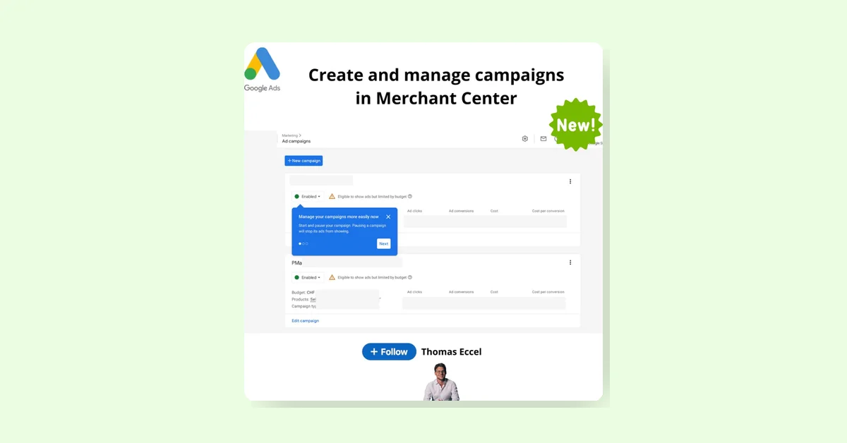 You Can Now Manage Google Ads Campaigns Directly in Google Merchant Center