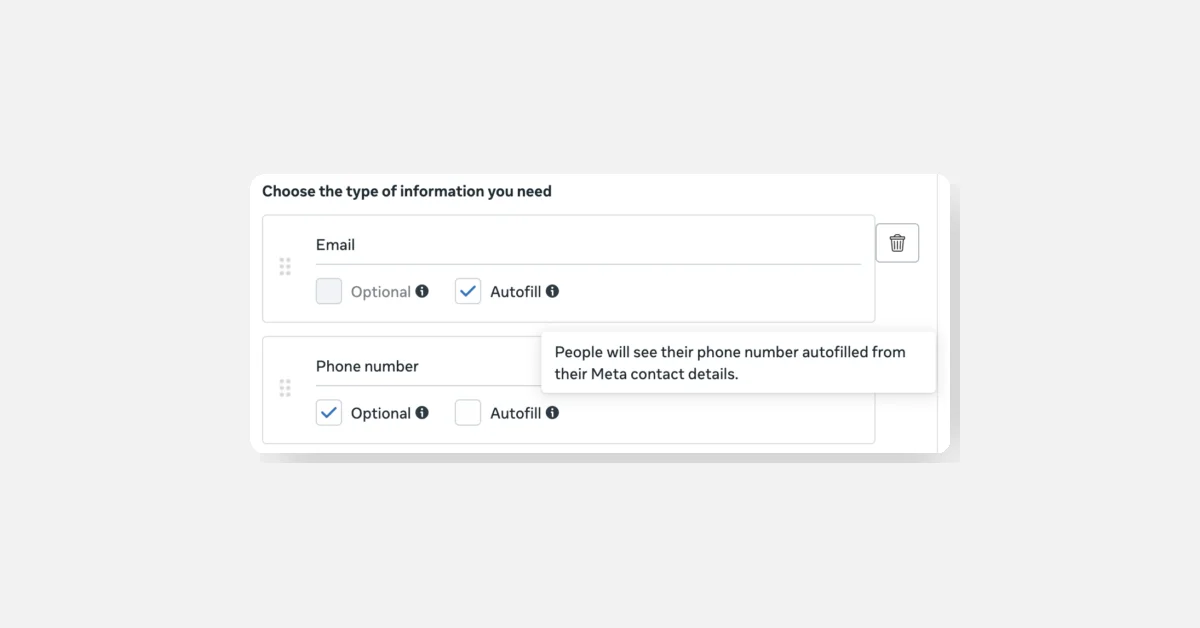 Meta Adds Option to Disable Autofill in Instant Forms