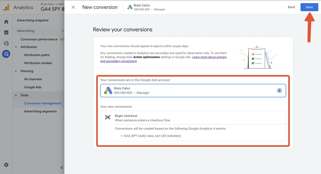 GA4 adds Conversion Management Section for easy Google Ads conversion management