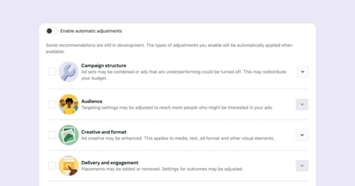 Meta Replaces Automated Rules Templates with Automatic Adjustments in Ad Manager