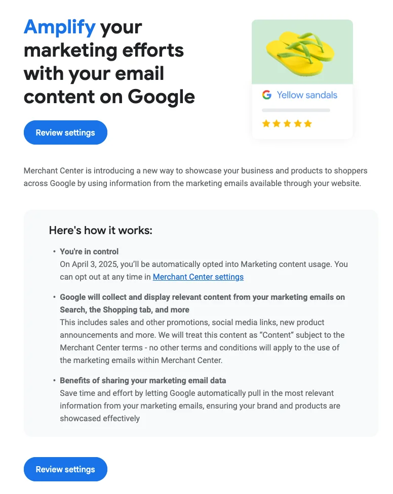 Google to Automatically Display Marketing Email Content in Search Results