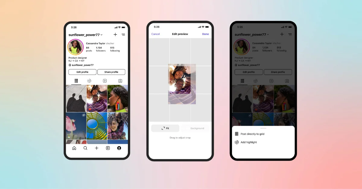 Instagram Introduces Tall Grid Profile Layout 