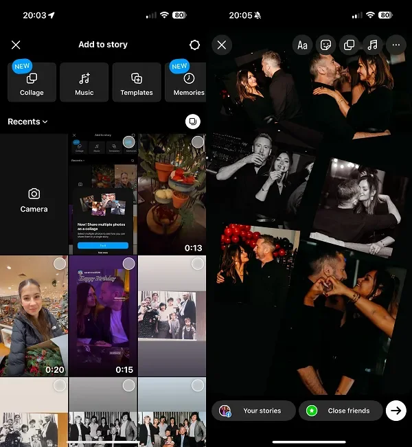 Instagram Adds Collage Feature to Stories