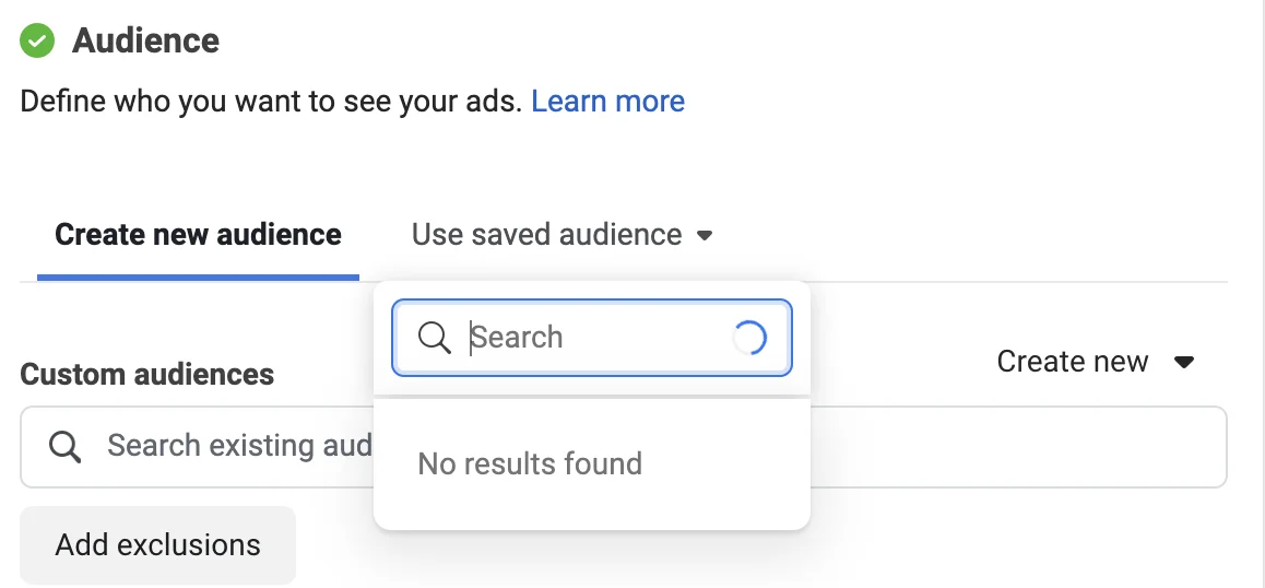 Saved Audiences Now Available in Advantage+ Targeting