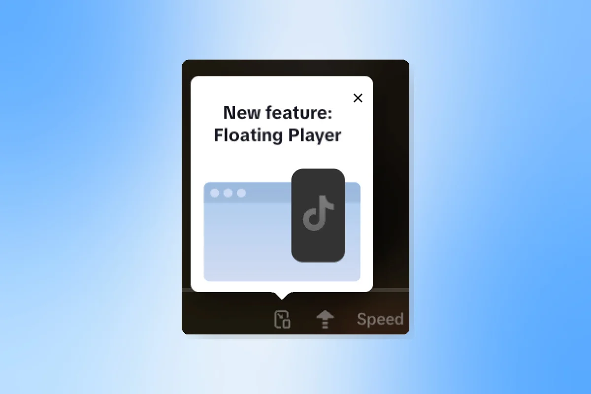 TikTok Introduces New Feature: Floating Player for Desktop Users