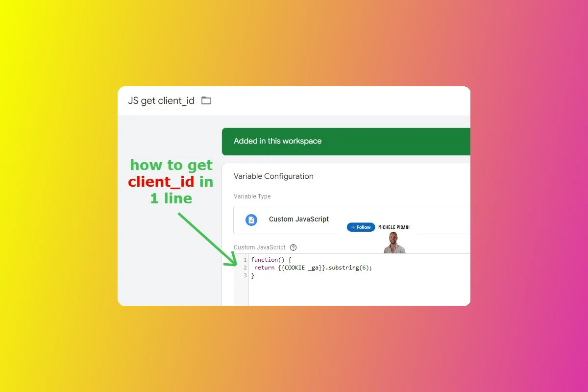 How to extract GA4 'client_id' in GTM?