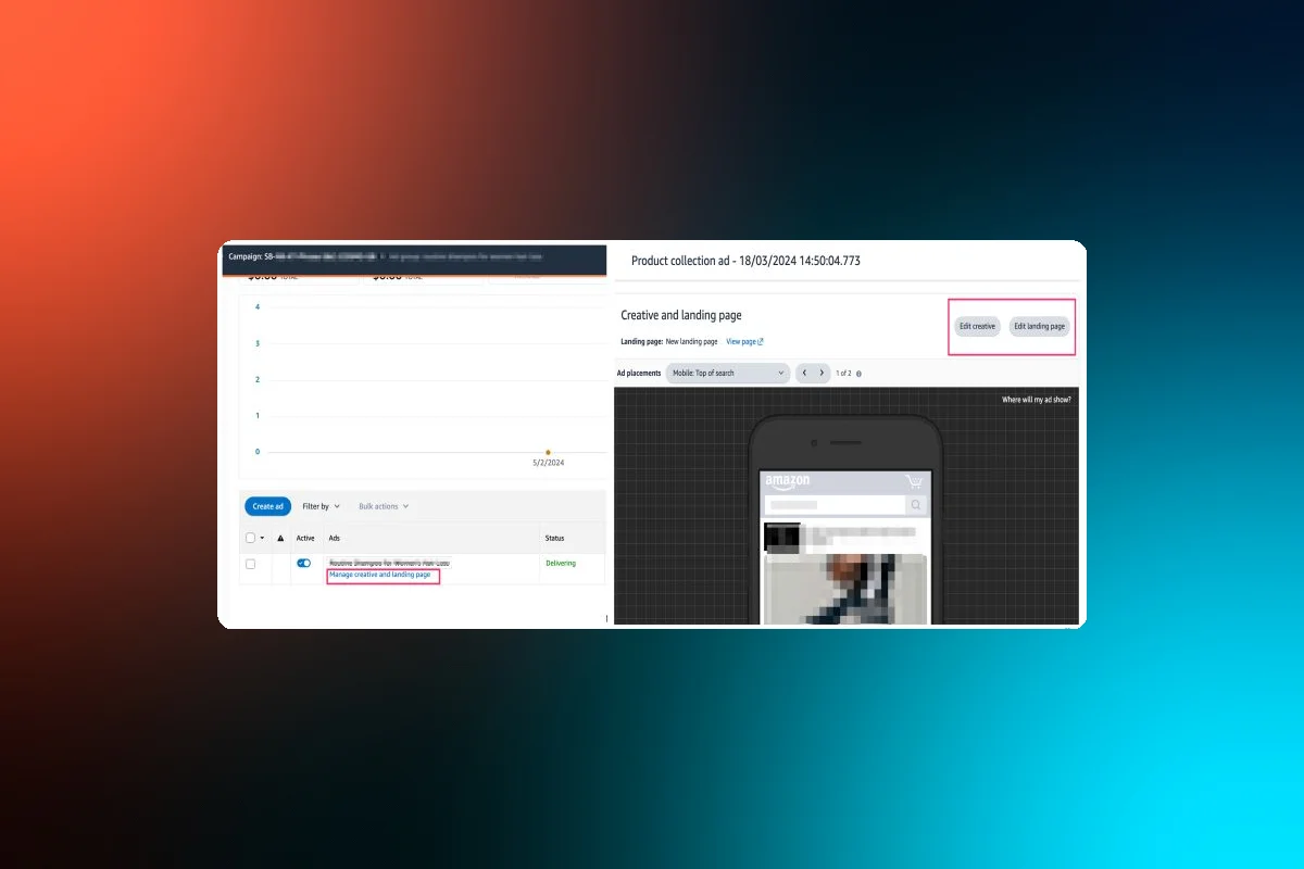Amazon Sponsored Brand: Edit and Update the Landing Pages for all SB campaigns.