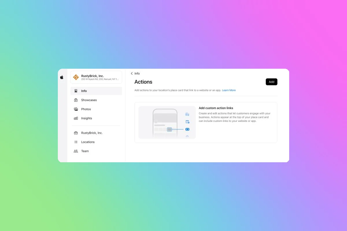 Apple Business Connect Introduces 'Actions' for Enhanced Local Listings
