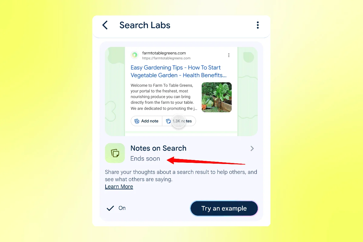 Google Search Labs Announces End of Notes Feature Soon
