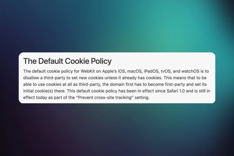 Did you know Safari browser started blocking third-party cookies by default in 2003?