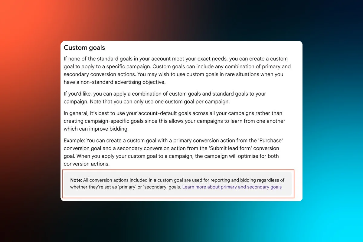 Google Ads: Custom Goals Now Primary, Potential Double Tracking Risk