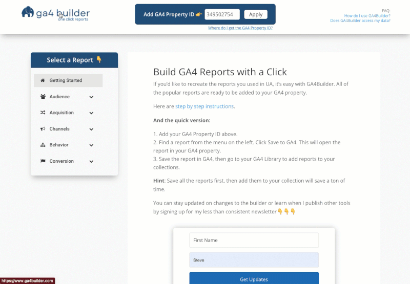 GA4's Conversion/Key Event Report Missing, Recreate Now Using GA4Builder