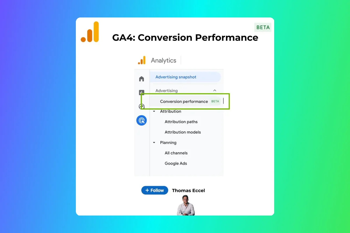 Google Analytics 4 Unveils 'Conversion Performance'