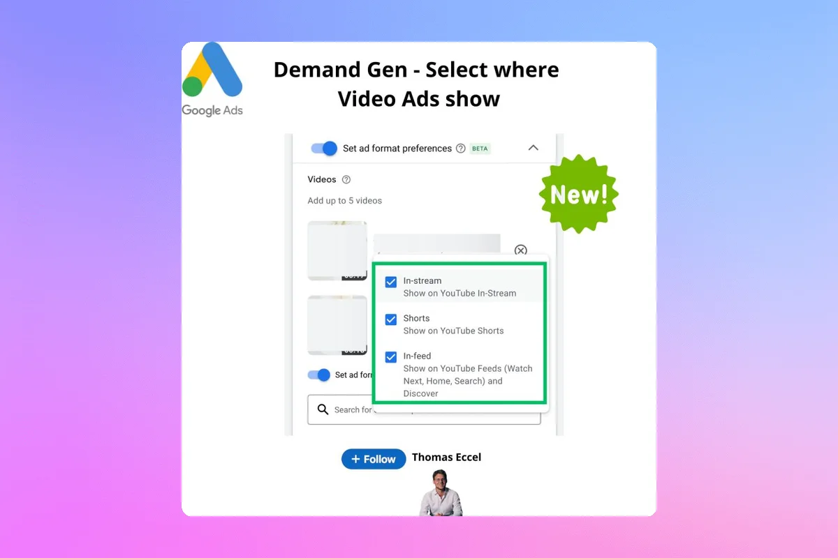 Select Ad Formats in Demand Gen (Beta)