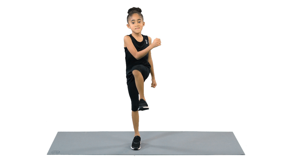 high knees exercise for kids