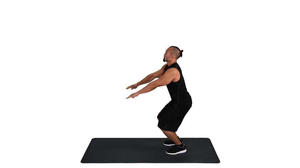 squat jumps side to side