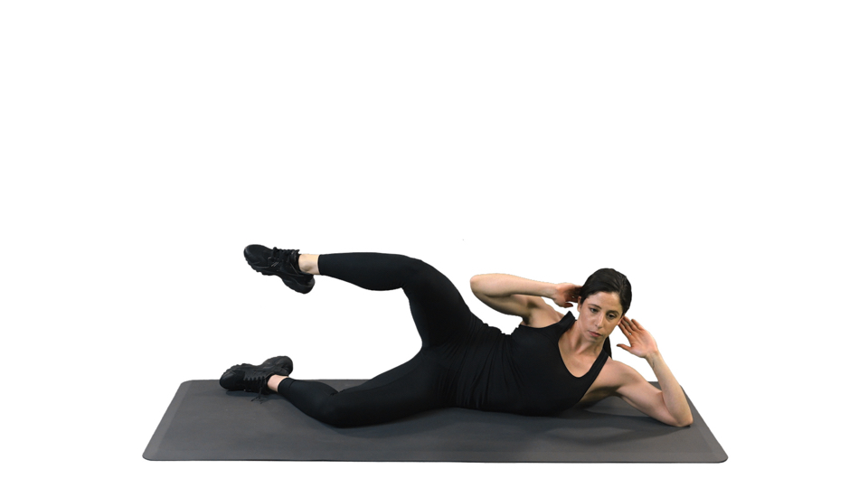 Lateral Abductor Crunch Advanced (Left) - Sworkit Health