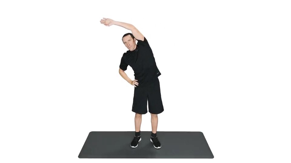 standing oblique crunch exercise