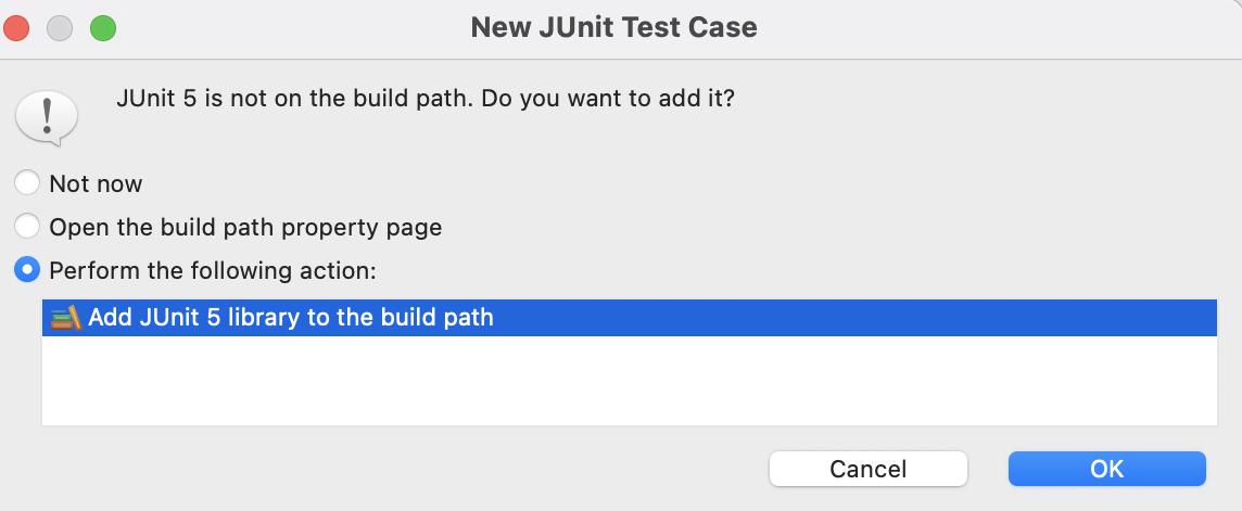 image to add JUnit 5 library in Eclipse