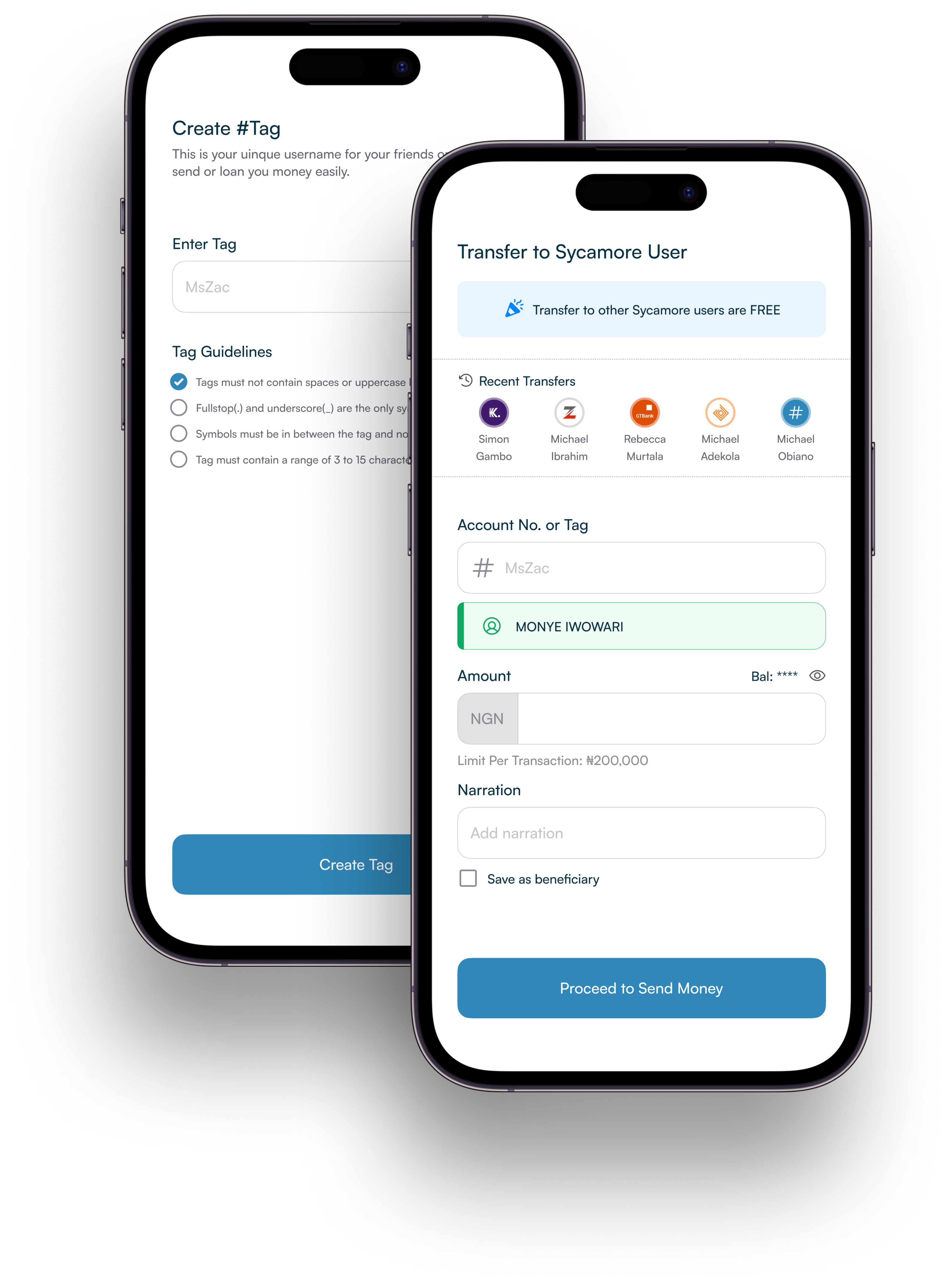 phone with opened app