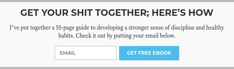 Mark Manson newsletter call to action