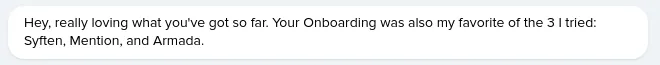 User feedback prompt