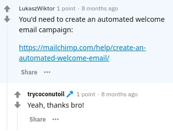Lukasz helping users on Reddit