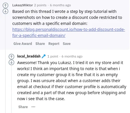 Helpful Reddit reply with a blog link
