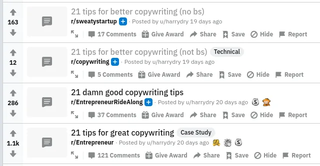 Harry Dry community posts gaining traction