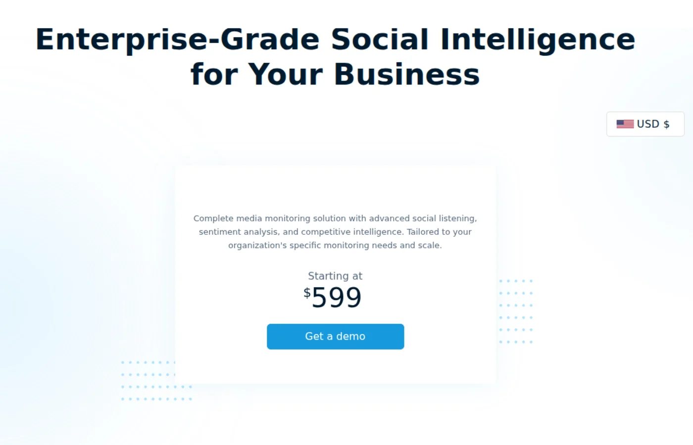 Mention Company pricing page