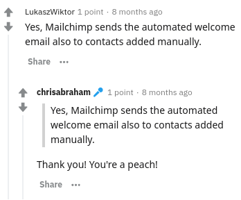 Reddit user thanking Łukasz