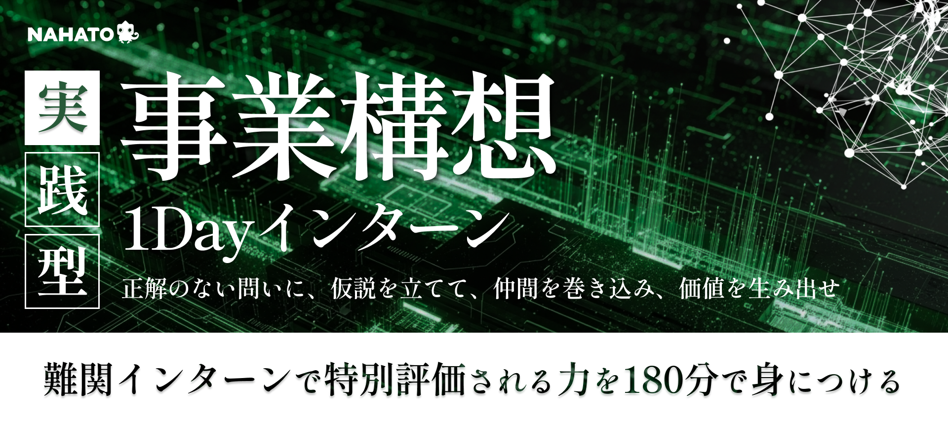 ＜選考直結＞次世代リーダーの必須条件。事業を創る実戦1DAYインターンのヘッダー画像