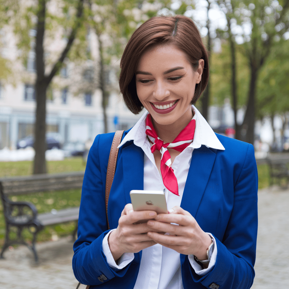 woman using apps, ios and android