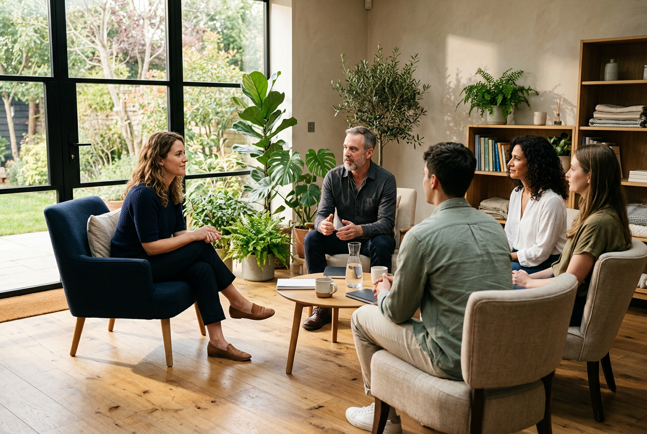 A small group coaching session