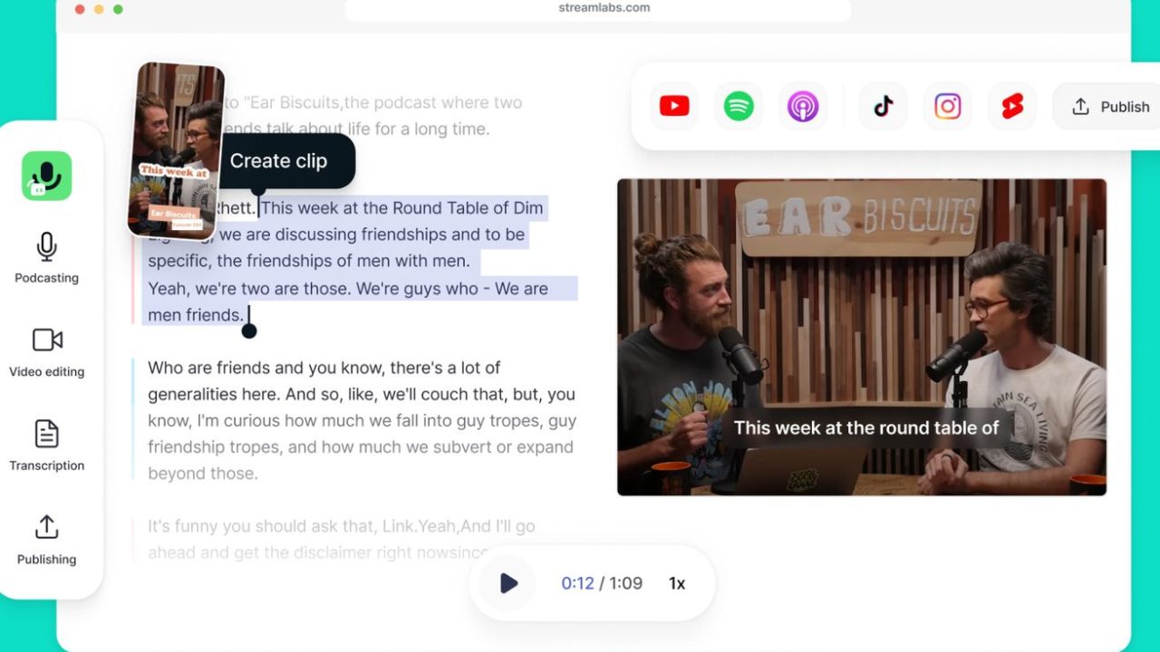 Streamlabs Launches Free Podcast Editor for Twitch and YouTube Creators